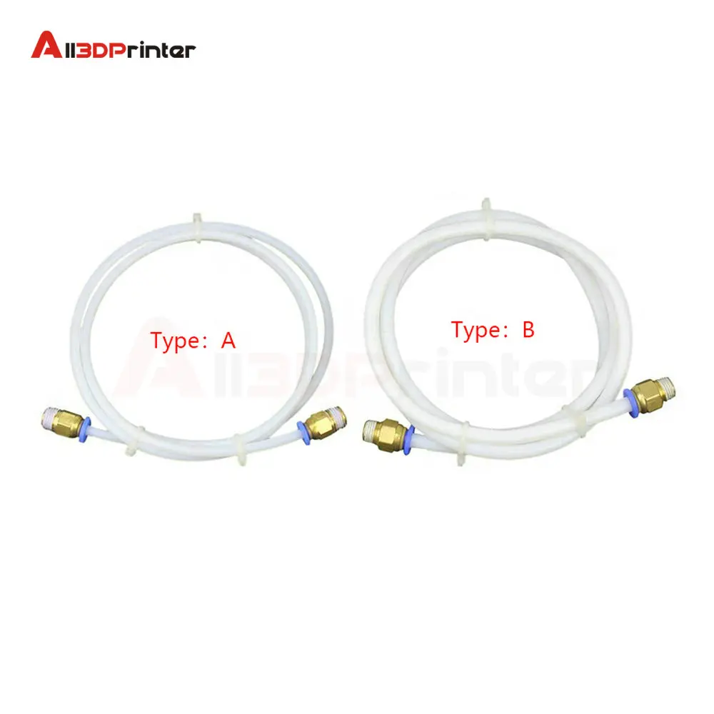 1M PTFE Tube PiPe Connectors 3D Printers Parts J-head Hotend For V5 V6 1.75mm 3.0mm Filament Bowden Long Extruder Part |