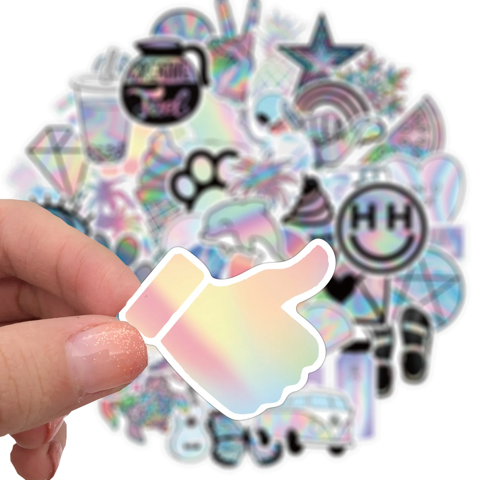 1050pcs cartoon laser graffiti stickers bomb vinyl waterproof for laptop phone bicycle skateboard water bottle luggage car free global shipping