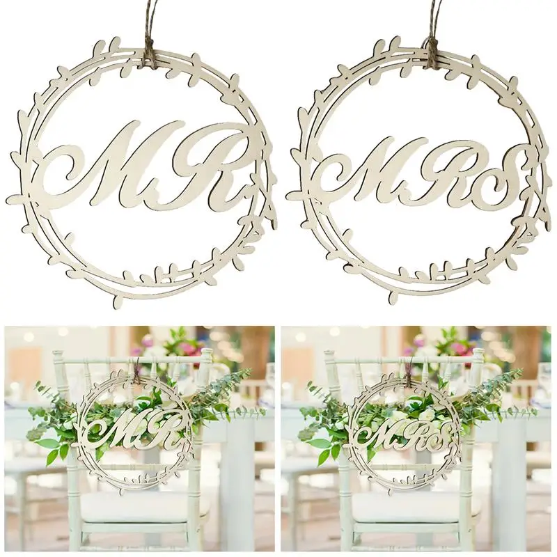 

2PCS 20CM Chair Sign Fashion Creative Chair Back Sign Chair Hanging Sign for Wedding