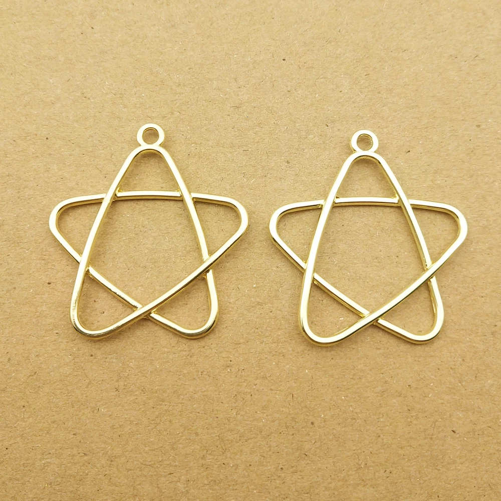 

10pcs 30x33mm star charm for jewelry making earring pendant bracelet and necklace charm