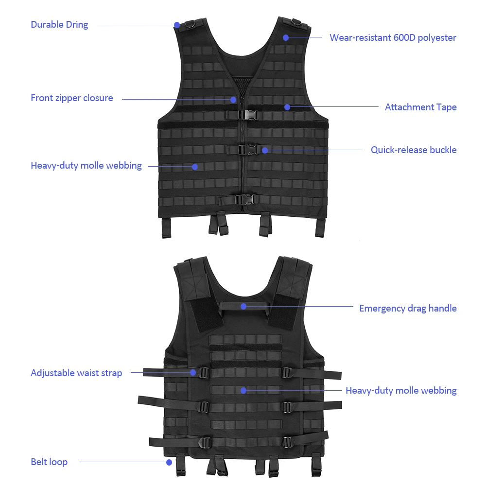 Lixada Охотничий Тактический жилет военный Molle Plate Carrier журнал страйкбол Пейнтбол CS открытый защитный легкий жилет