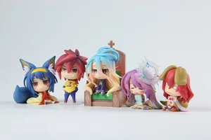 Фигурка героя аниме NO GAME NO LIFE Hatsuse Izuna Jibril Shiro Sora Sutefani Dora из ПВХ, новинка, модель без коробки, Япония, 6 шт.компл.