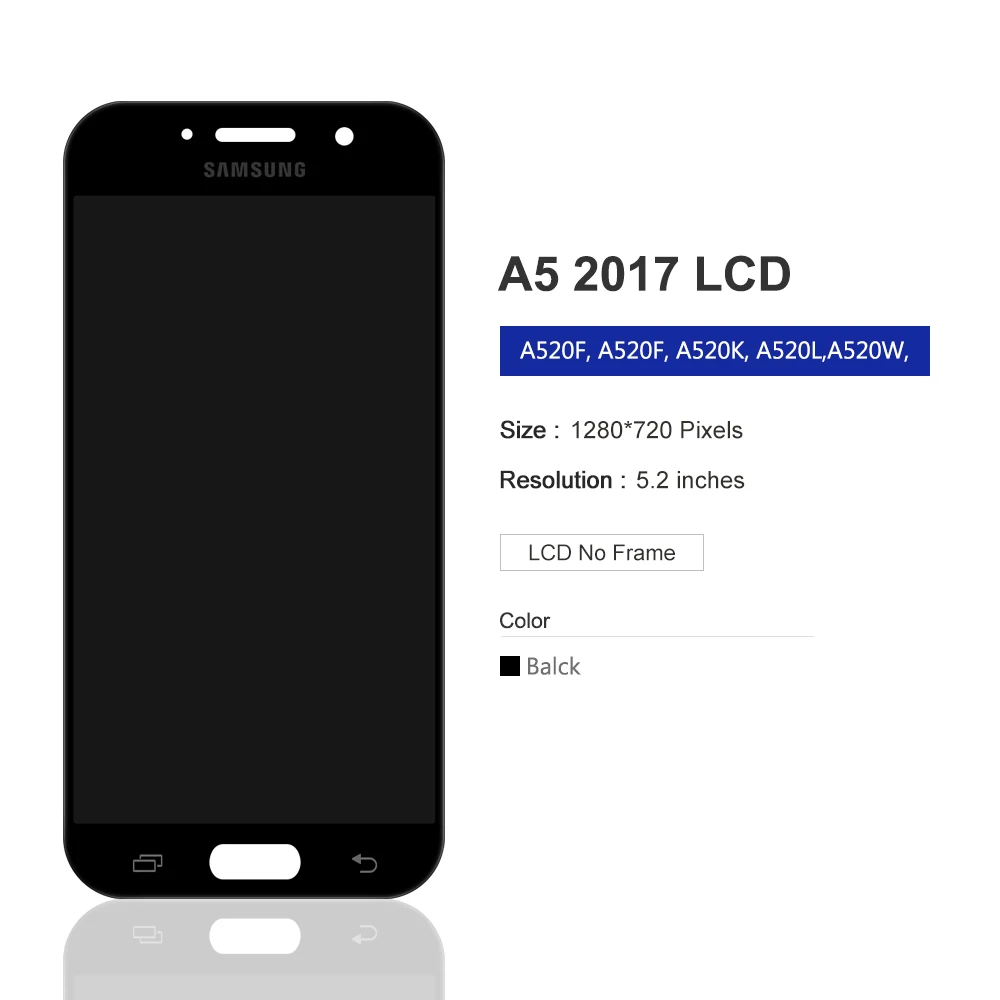 100% протестированный ЖК-дисплей a520f для Samsung Galaxy A5 2017 A520 SM-520F A520M с сенсорным экраном