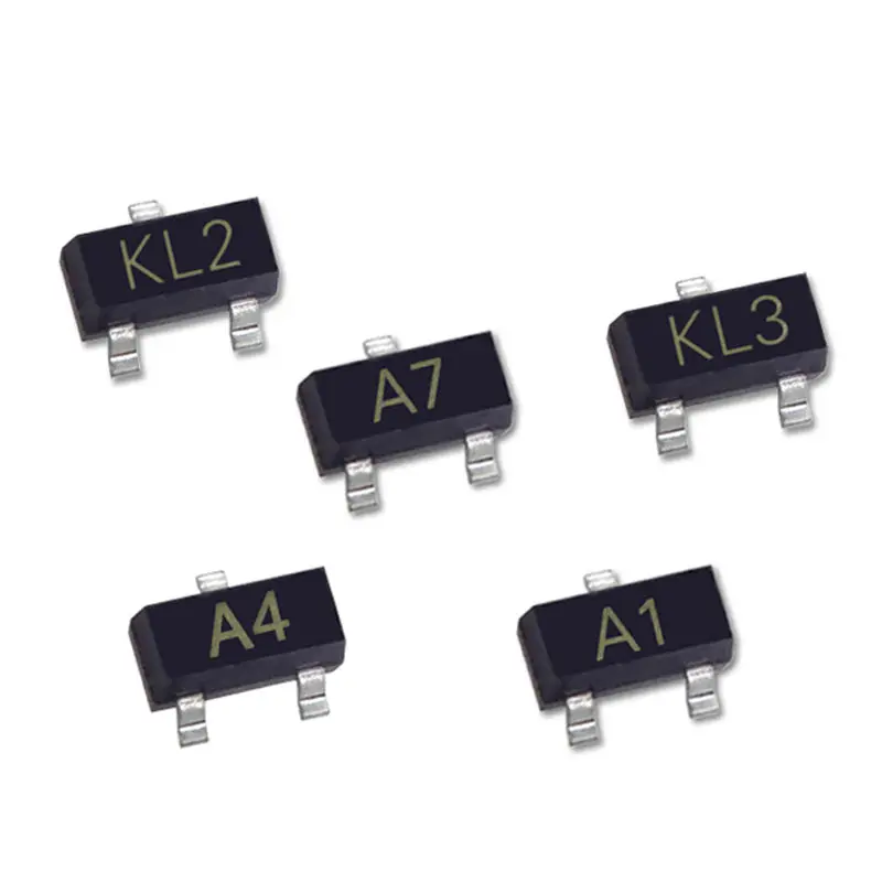 50Pcs SMD Dual Switching Diode Transistor BAS21 JS BAV99 A7 BAT 17-04W BAS20-V-GS18 BAS21C JS3 VAS21S JS4 BAV23S SOT-23 IC 