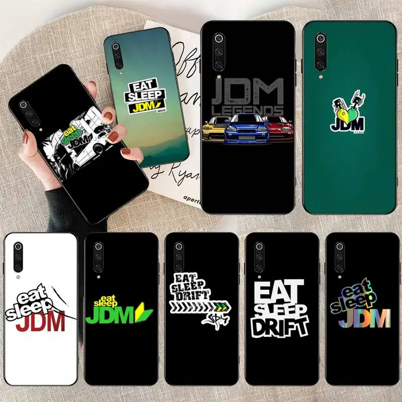 CUTEWANAN eat sleap jdm drift мягкий силиконовый черный чехол для телефона Xiaomi Mi9 9SE 8SE Pocophone F1 Mi8
