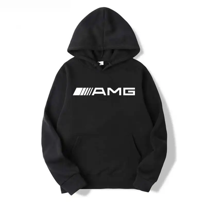 

2021 New Men's Hooded AMG Fashion Long Sleeve Outwear Autumn Spring Casual Hoodies Fleece Warm Sportswear Thicken Sweatshirts