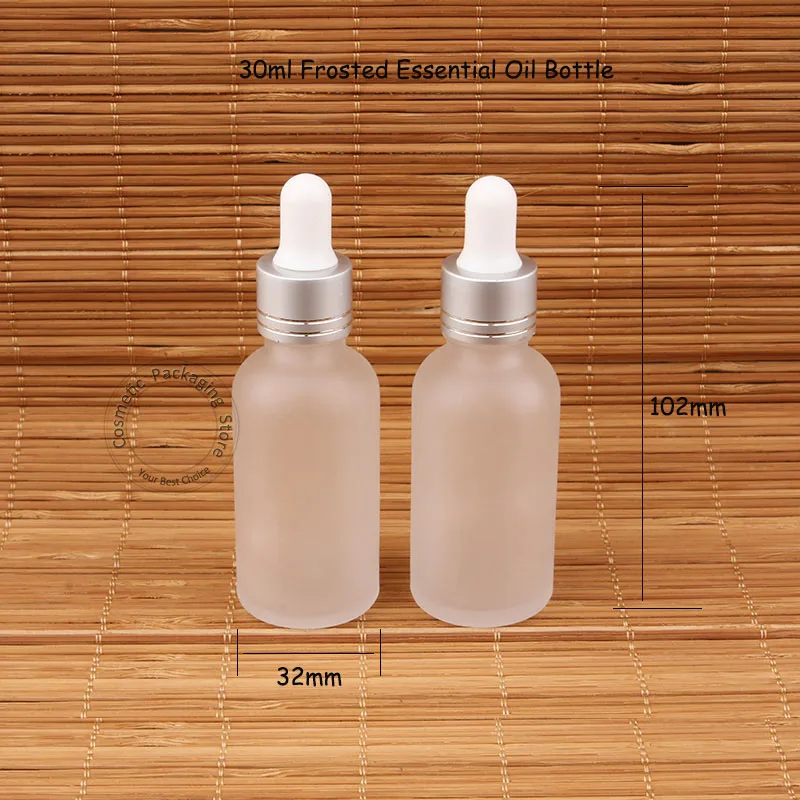 

20pcs/Lot Empty Glass 30ml Essential Oil Bottle Frosted Dropper Pot 1OZ Women Cosmetic Container 30 Gram Refillabe bottle