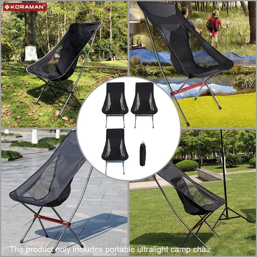 

Портативный ультралегкий стул Koraman для кемпинга, складной стул для рыбалки, стул из алюминиевого сплава для пляжа и пикника