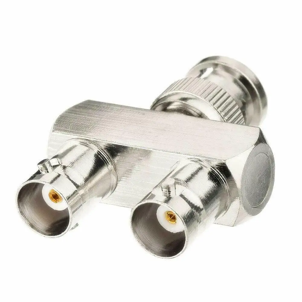 Распределитель BNC адаптер Male к Dual Female Tee Type 3 Way Audio RF Coax Connector