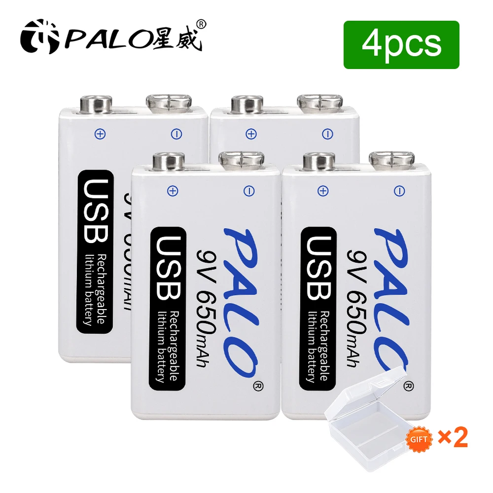9 V микро USB литиевая аккумуляторная батарея 650mAh вольт большой объем батареи для