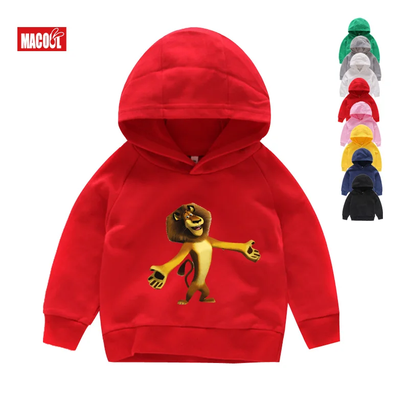 

Autumn New Hoodies Cartoon Madagascar Lion Alex Cute Hoodies Autumn Send Children Birthday Gift Hoodies & Sweatshirts 3-12 Years
