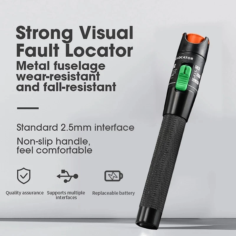 Visual Fault Locator Laser AUA-30 30mW/20mW/10mW/1mW Fiber Optic Cable Tester 5-30Km Range VFL FTTH Tool Red Light Pen images - 6