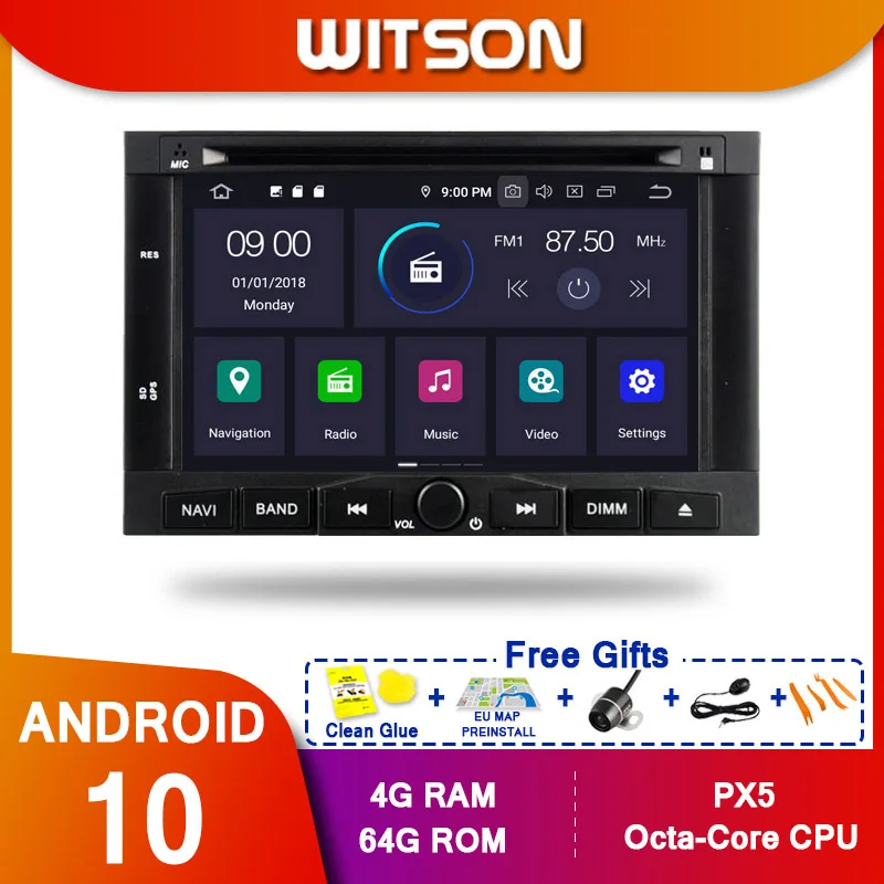 DE В наличии! WITSON! Автомобильный DVD плеер Android 10 Octa core PX5 для PEUGEOT 3008 5008 2009 2011 IPS 4 ГБ ОЗУ