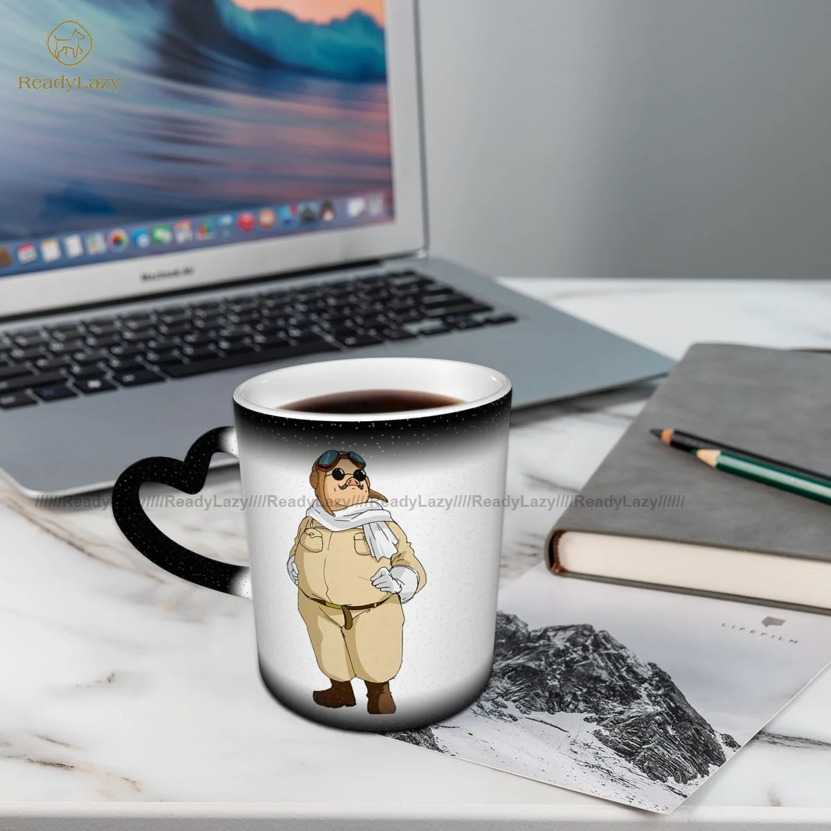 

Porco Rosso Mug The Changes Color Creative Mug Novelty Porcelain Drinking Cups