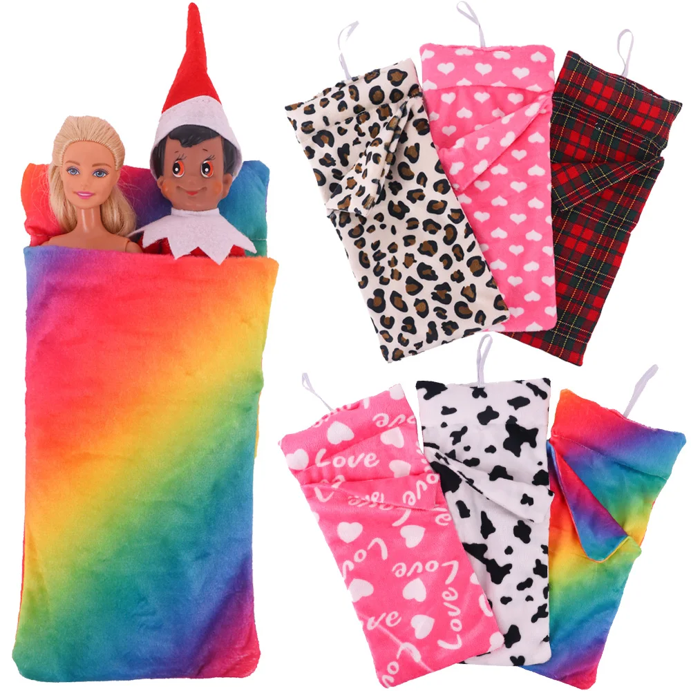

Barbies Doll Clothes Sleeping Bag Color Love Printing Pajamas Doll Accessories Fit for 11.8 inch Barbies Doll Girl's & BJD Gifts