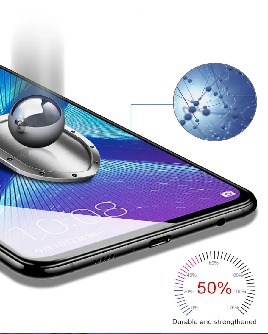 Полное покрытие из закаленного стекла для huawei P smart Z honor 10 Lite 9X 8X 8A 8C honor 20 lite view 20 V20 защитное стекло