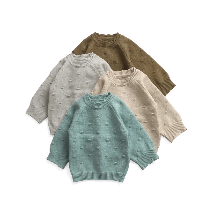 

Kaiya Angle New Arrivals Kids Sweater Cute Solid O-Neck Toddler Baby Girl Sweater Casual Girls Autumn Clothes