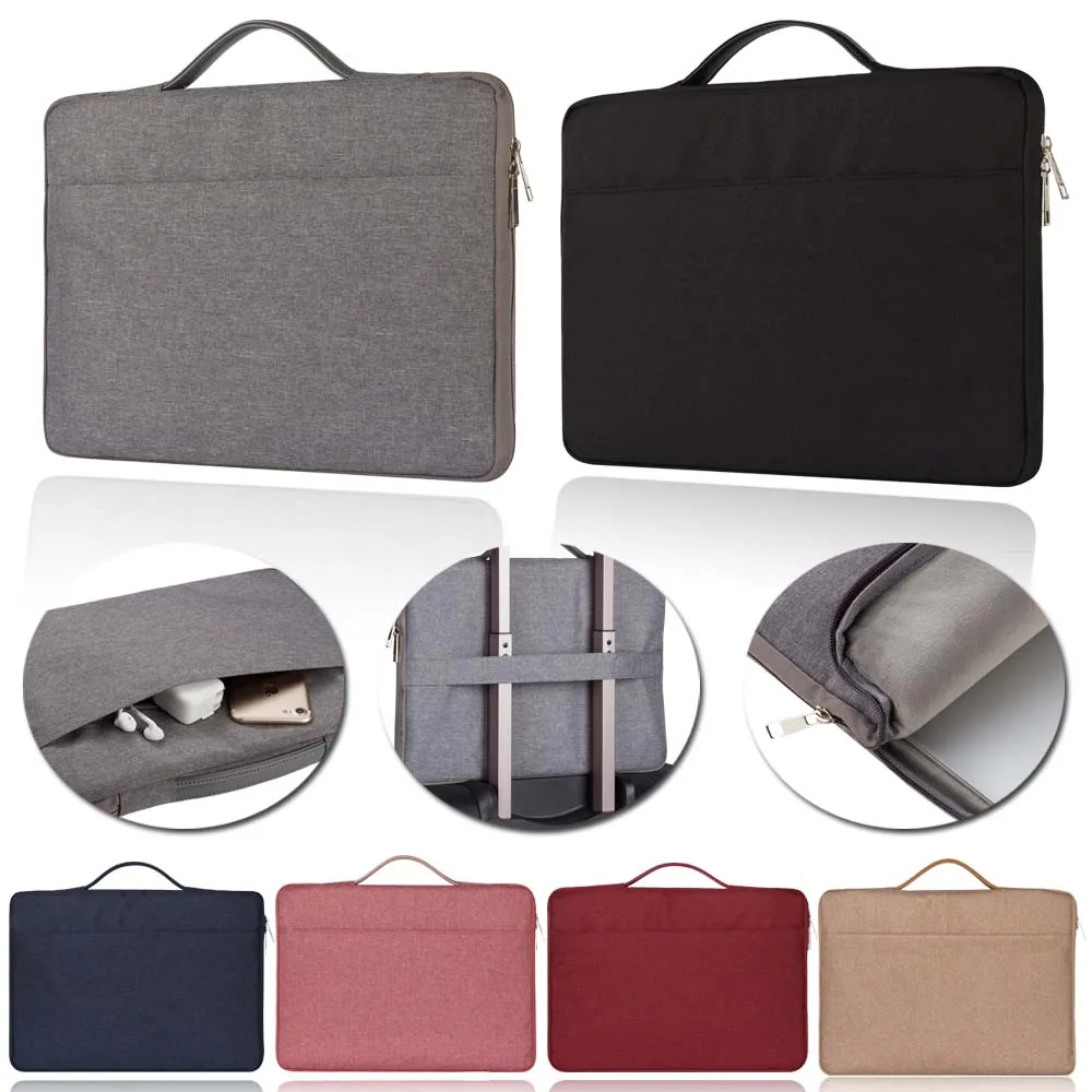 

Laptop Bag for Apple Macbook Air 11 (A1370 A1465)/Pro 13 (A2338 A1708/Pro 15 A1990/Pro 16 A2141 13" 15" 16" Solid Color Handbag