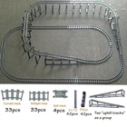 Набор рельсов для городского поезда, гибкие рельсы для подъема в гору, прямые и изогнутые рельсы, совместимые с моделями строительных блоков Leduo