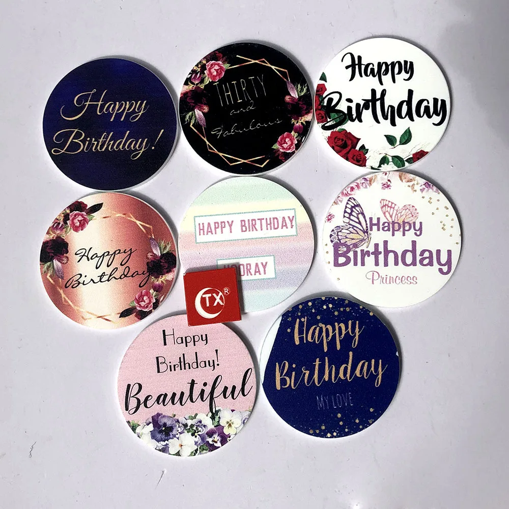 Новые разноцветные акриловые топперы для торта на день рождения Бабочка топпер