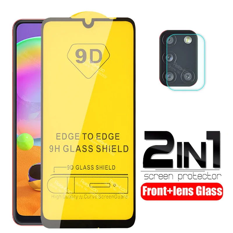 Защитное стекло 9D на весь экран для samsung a31 galaxy a 31 a315F защитная пленка экрана