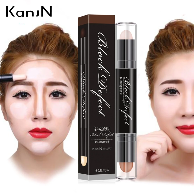 Консилер женский с двойной головкой контурирующий стержень основа для макияжа