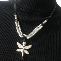 anslow fashion jewelry new handmade dragonfly short collar neckalce for elegant women female birthdy gift creative design
