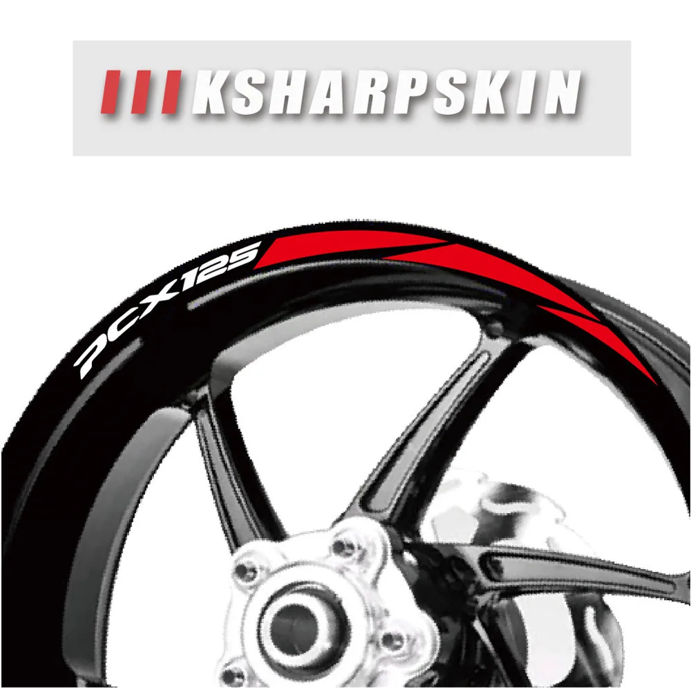 

New tire modification motorcycle rim stickers wheel film border reflective decals for HONDA pcx 125 PCX125 2018 2019