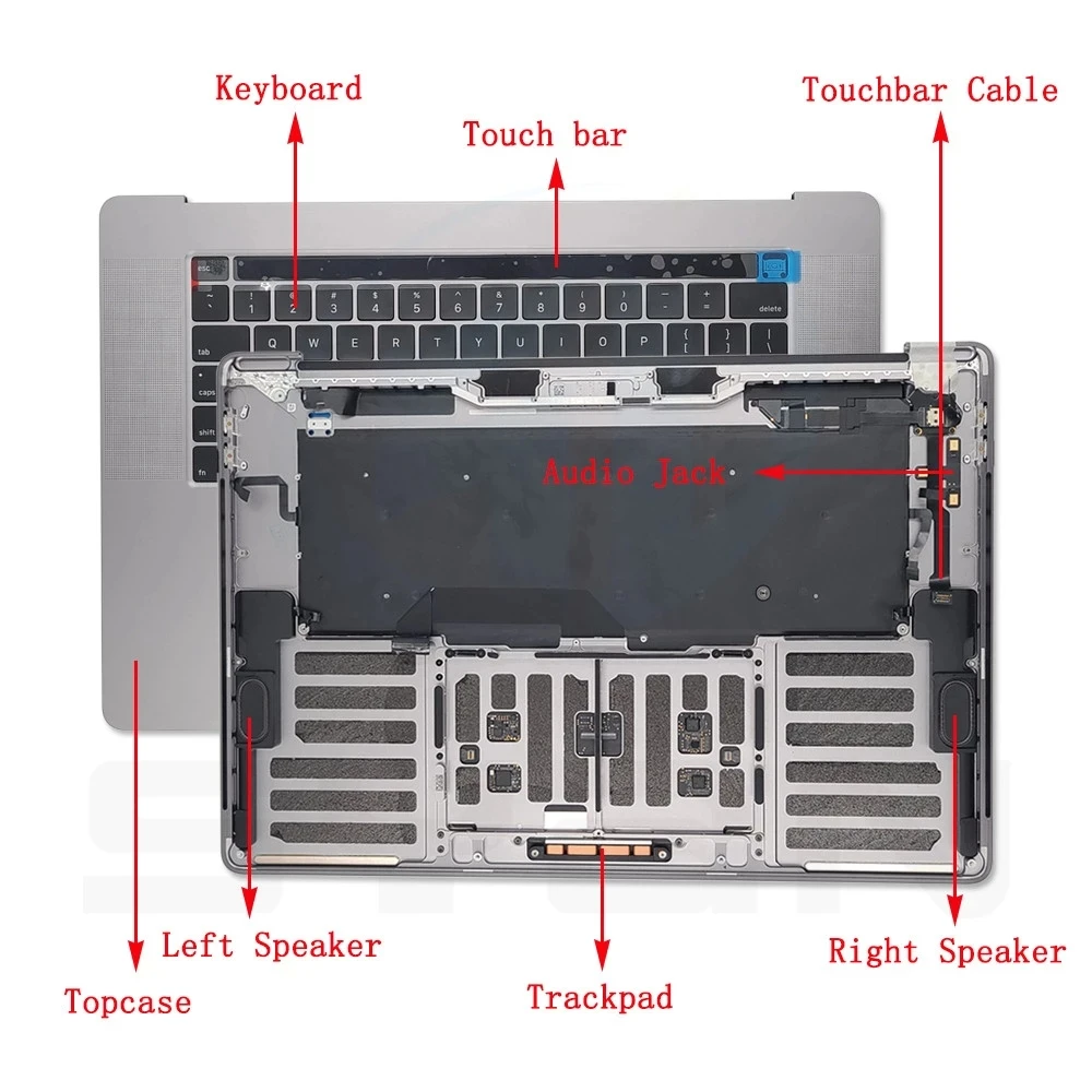 

2019 Year Grey A2141 Top Case US Layout For Macbook Pro Retina 16" Topcase Palmrest with Keyboard with Touchbar