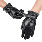 Мужские перчатки из натуральной кожи BISON DENIM, зимние классические перчатки из натуральной овечьей кожи, мягкие мужские перчатки для улицы с сенсорным экраном