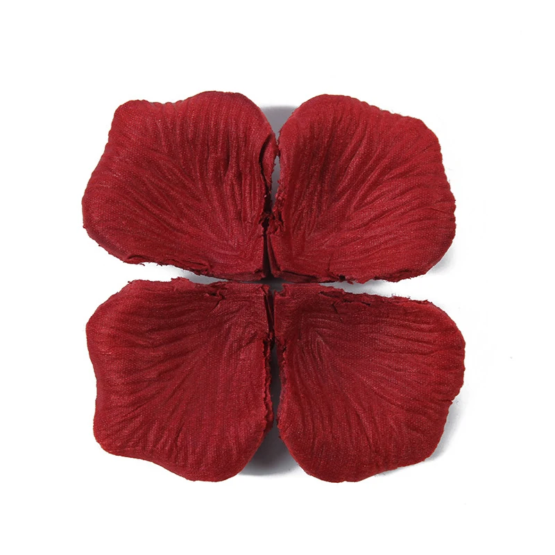 Свадебные аксессуары искусственные бордовые шелковые лепестки роз цветов для