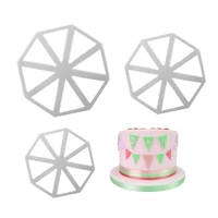 3pcs 3d flag cake mold fondant cookie biscuit decorating sandwich cutter baking pudding triangle fudge chocolates kitchen tools