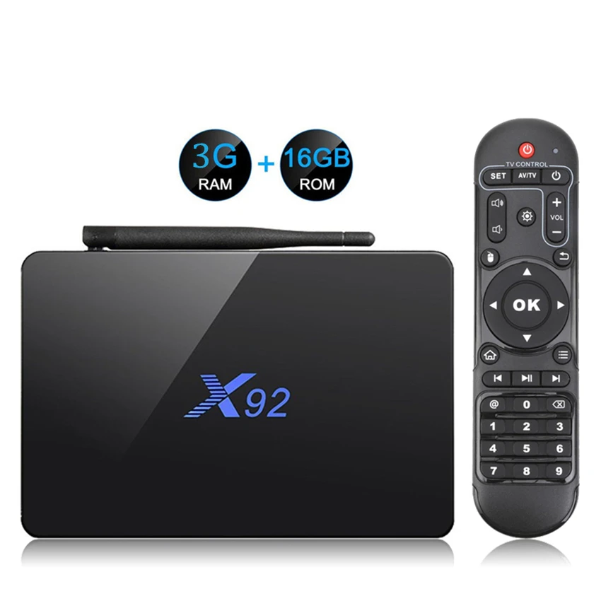 3G 16G X92 2 ГБ/3 Гб 16 Гб/32 ГБ Смарт медиаплеер Android 7,1 tv Box Amlogic S912 Восьмиядерный KD16.1 двойной Wifi 4K телеприставка - Цвет: 3G 16G