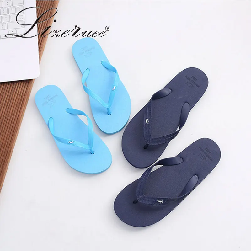 Lizeruee мужские тапочки Пляжные сланцы Сандалии для влюбленных Без шнуровки