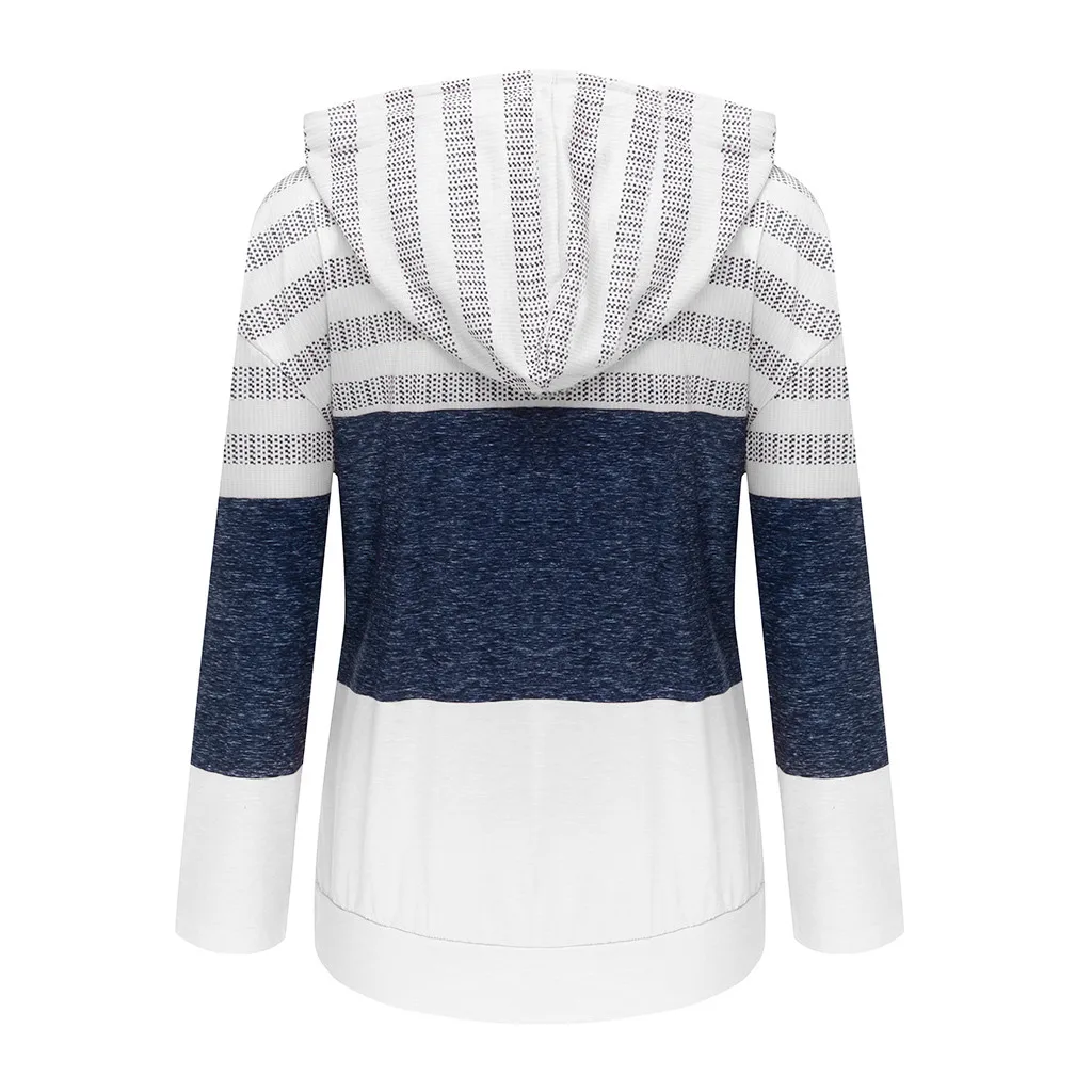 Женская осенне зимняя куртка с капюшоном женская теплая в полоску длинным