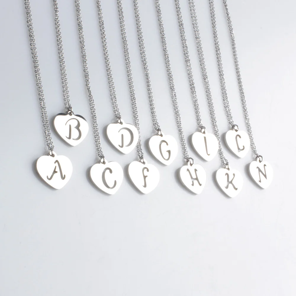 Ожерелье с буквами алфавитами из нержавеющей стали 316L|Ожерелья подвеской| |