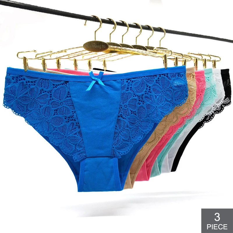 

3pcs/Pack Sexy Panties Solid Underwear Women Comfort Lingerie Skin-friendly Briefs Mid-Rise Intimates Ropa Interior Femenina