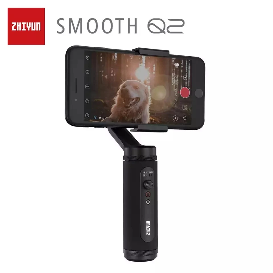 Zhiyun Smooth Q2 3-осевой ручной шарнирный стабилизатор для камеры GoPro для смартфонов экшн Камера Портативный Sjcam вертикальную съемку PK гладкой 4 - Цвет: free gift carry bag