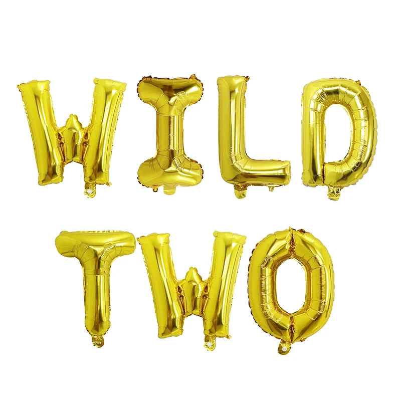 Флуоресцентный желтый 1 Набор, 16 дюймов, розовое золото, Wild One/One, фольгированный шар, детский душ, 1 день рождения, украшение, шары для детей 1 год, Globos - Цвет: Флуоресцентный желтый