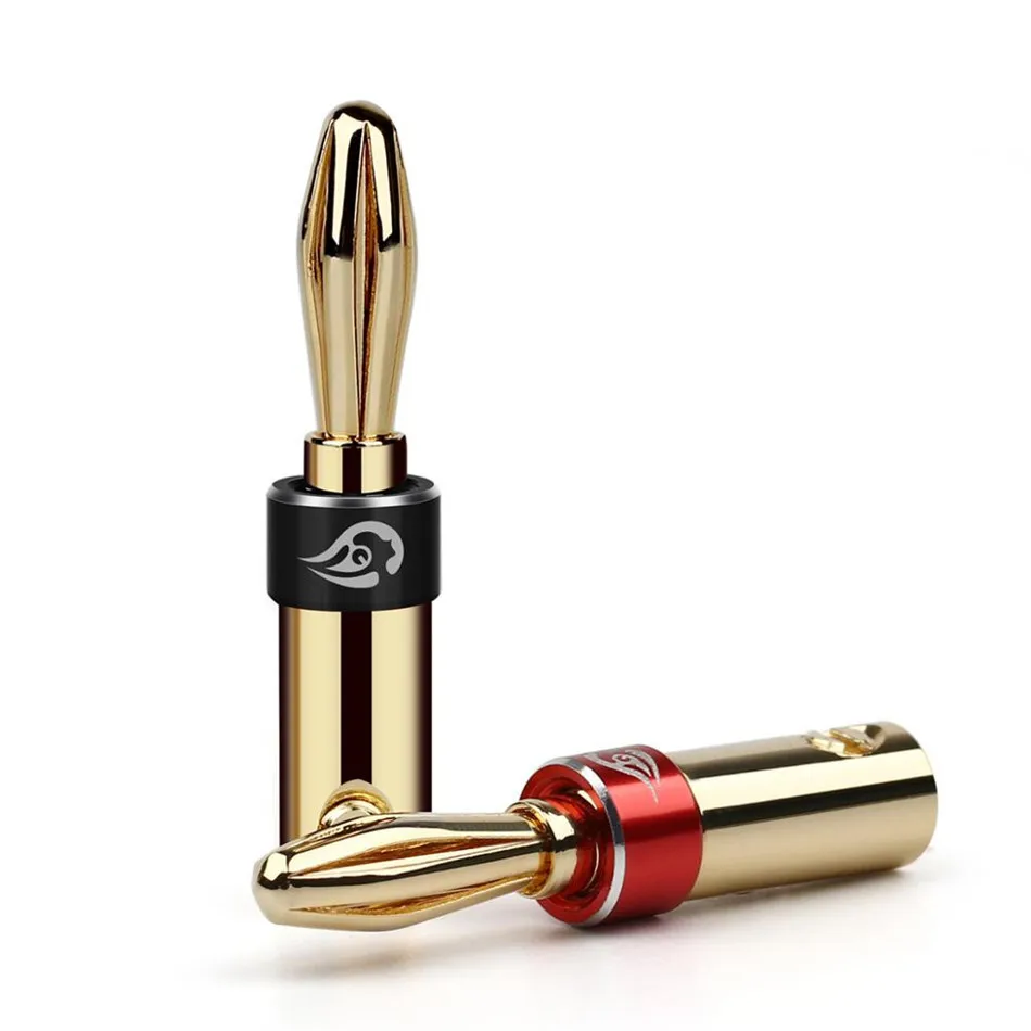 Штекер-банан штекер позолоченные штекеры-бананы для кабеля динамика аудиоразъем