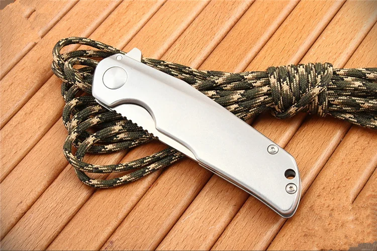 

Folding CR knife-3720 pocket knife 8Cr13 steel knife for outdoor survival EDC camping stainless steel Handle Lightweight tools