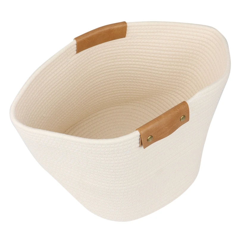 

Плетеная хлопковая Веревка для дома, настольная корзина для хранения, держатель для игрушек, ведро для хранения, Домашний Органайзер корзин...