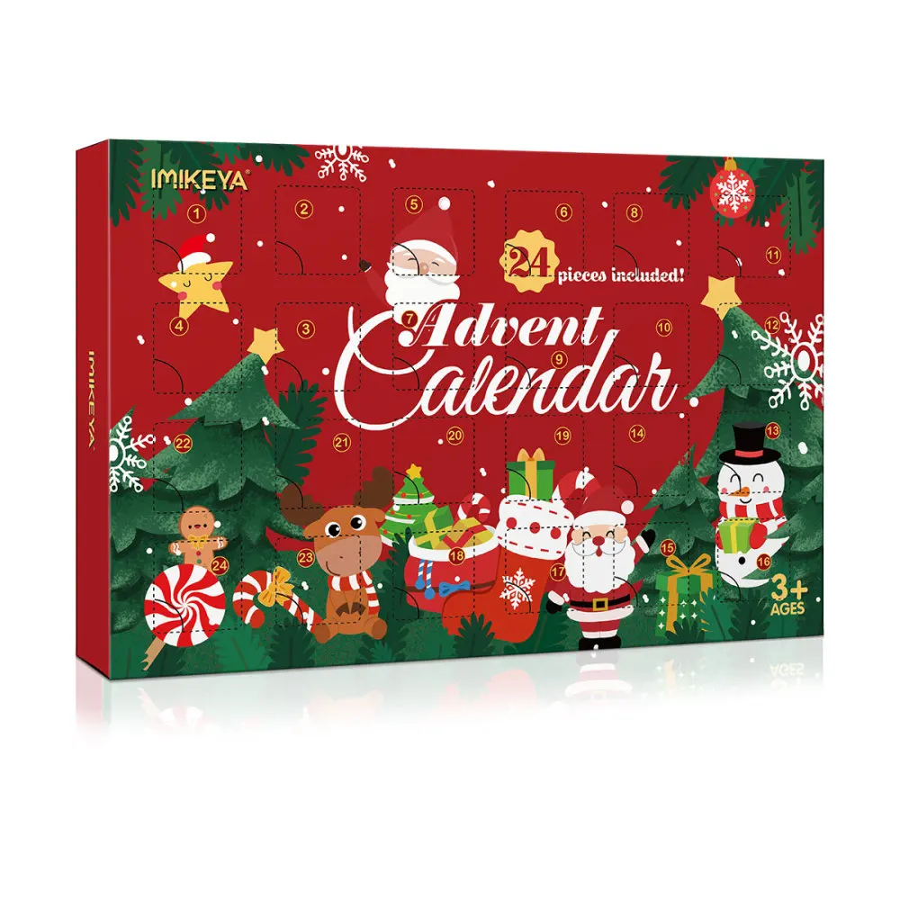 

IMIKEYA Advent Calendar with 24 Hanging Ornaments Colorful Christmas Advent Calendar Xmas Tree Hanging Ornaments