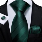 Модные мужские галстуки 8 см шелковый галстук Карманный квадратный запонки набор мужской бизнес Свадебный галстук аксессуары галстук мужской подарок DiBanGu