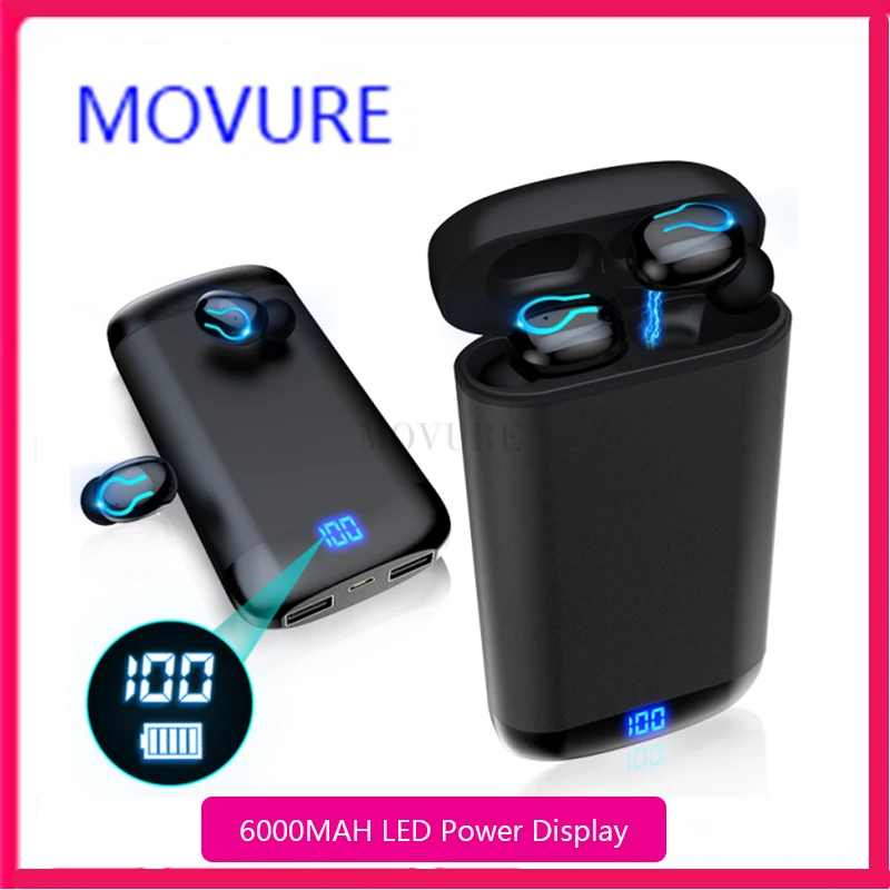 Беспроводные наушники HBQ Q66 TWS V5.0 Bluetooth 6D стереозвук с превосходным дисплеем