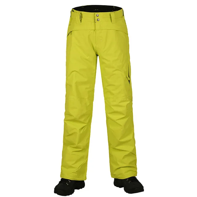 strapless yellow SAENSHING/зимние лыжные брюки для мужчин и женщин; утепленные брюки для сноуборда; теплые водонепроницаемые брюки для катания на горных лыжах; 0,9 кг - Цвет: strapless yellow