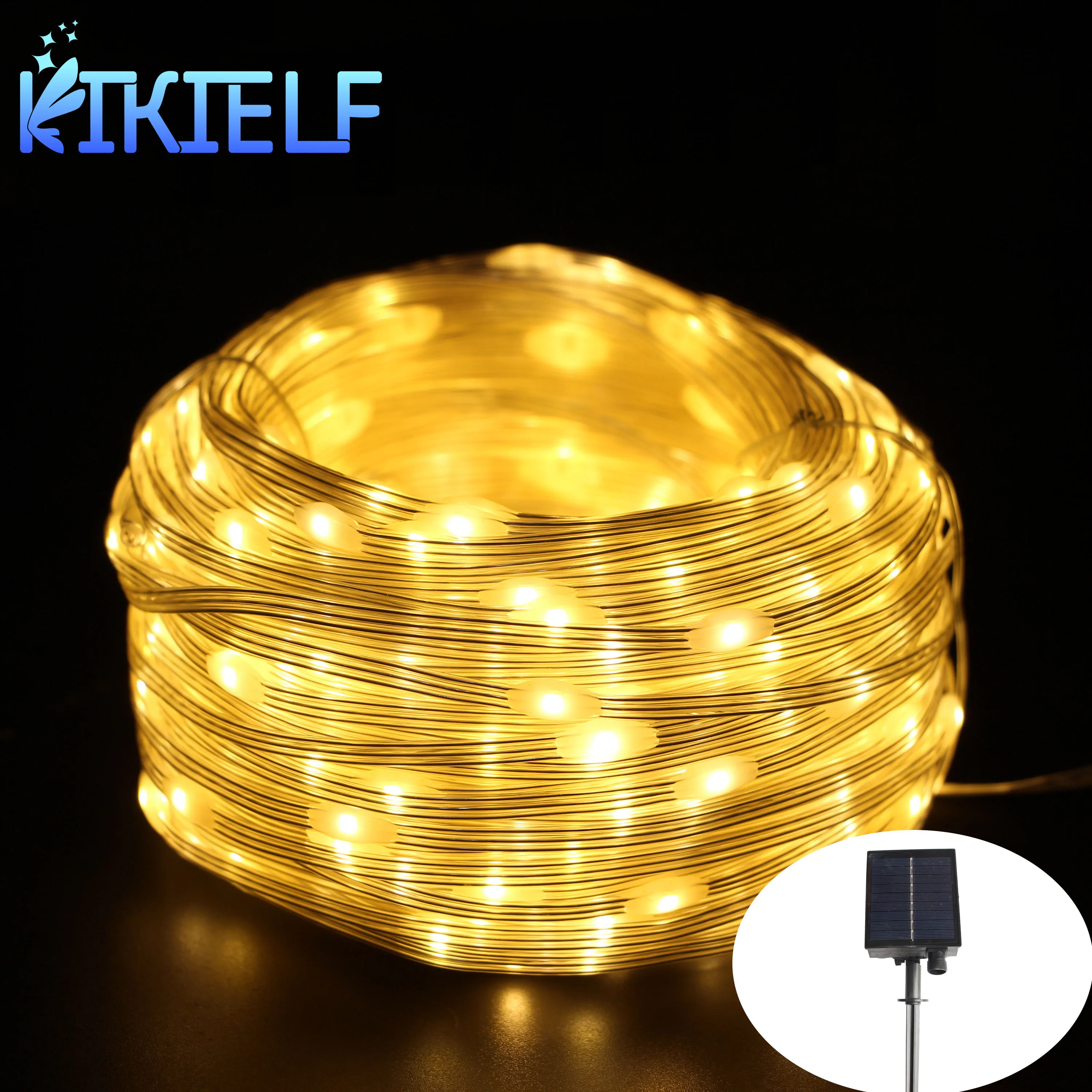 Светодиодная уличная Водонепроницаемая гирлянда на солнечной батарее 32/50/100 м -