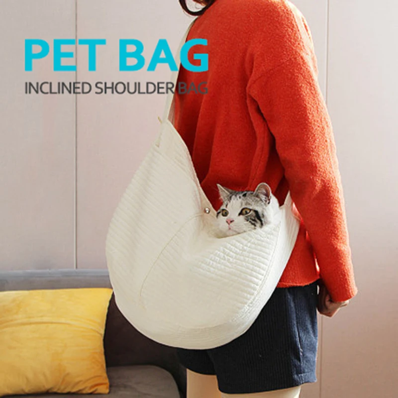 

Pet Cat Bag Outing Carrying Bags Puppy Bag Dogs Widened Shoulder Harness Travel Bag Diagonal Package Kitten Pets Products