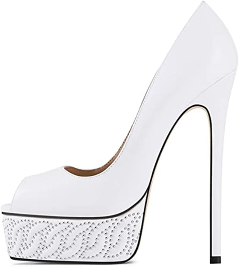 Женские вечерние туфли FSJ черные туфли-лодочки на платформе с открытым носком