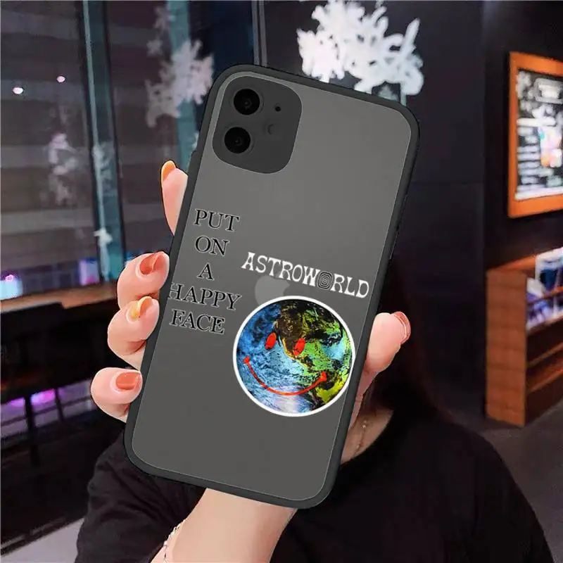 

Travis Scott Astroworld Phone Cases matte transparent For iphone 7 8 11 12 plus mini x xs xr pro max cover